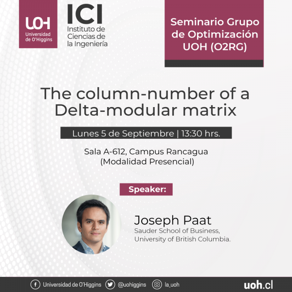 Charla “The column-number of a Delta-modular matrix”